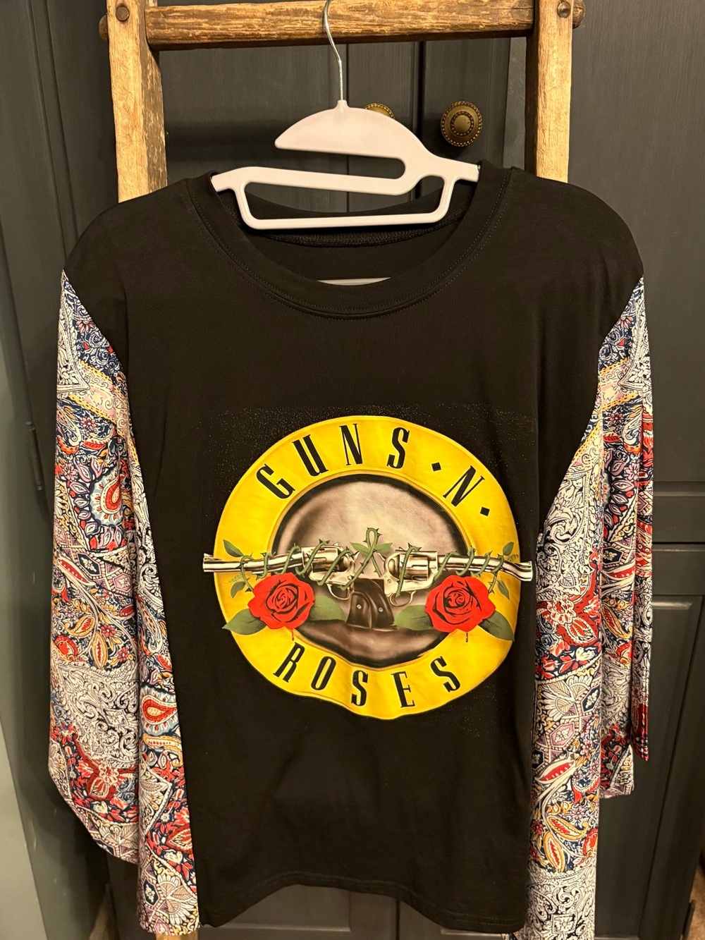 Upcycled Band Tee with Flowy Sleeves